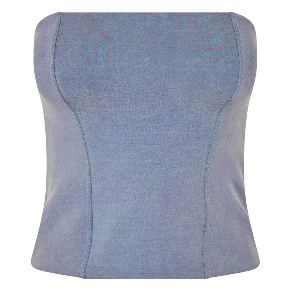 Represent Womens/Ladies Swirl Jacquard Bandeau Top / Steel Blue